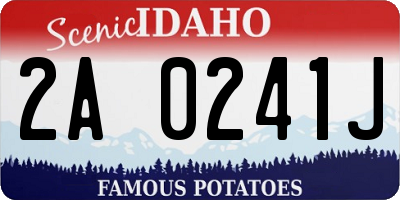 ID license plate 2A0241J