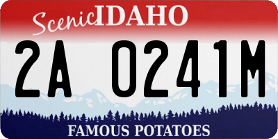 ID license plate 2A0241M