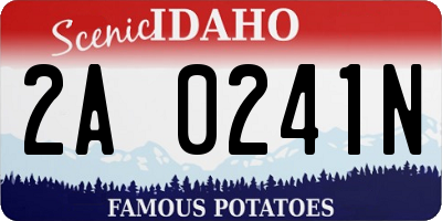 ID license plate 2A0241N