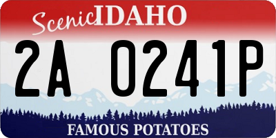 ID license plate 2A0241P