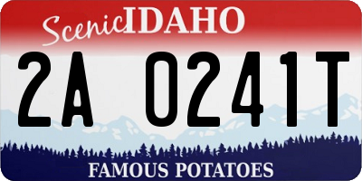 ID license plate 2A0241T