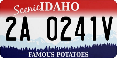 ID license plate 2A0241V