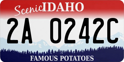 ID license plate 2A0242C