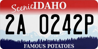 ID license plate 2A0242P