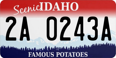 ID license plate 2A0243A