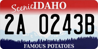 ID license plate 2A0243B
