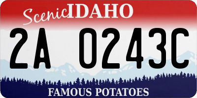 ID license plate 2A0243C