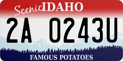ID license plate 2A0243U