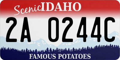 ID license plate 2A0244C