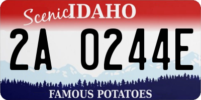 ID license plate 2A0244E