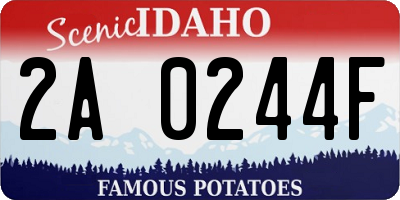 ID license plate 2A0244F