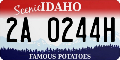 ID license plate 2A0244H