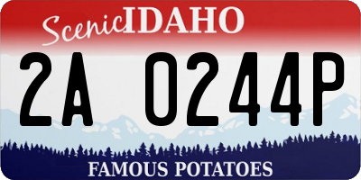 ID license plate 2A0244P