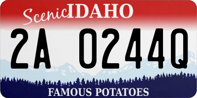 ID license plate 2A0244Q