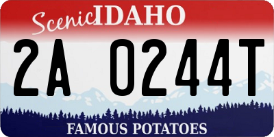 ID license plate 2A0244T