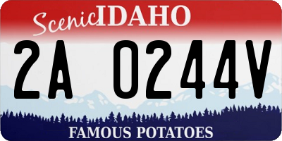 ID license plate 2A0244V