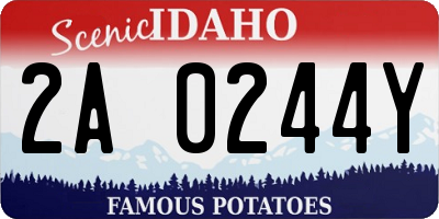 ID license plate 2A0244Y