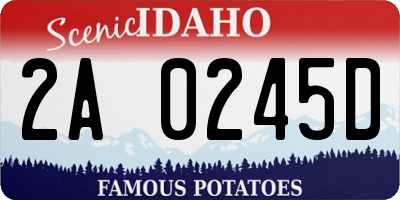 ID license plate 2A0245D