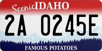 ID license plate 2A0245E