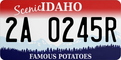 ID license plate 2A0245R