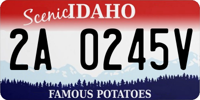 ID license plate 2A0245V