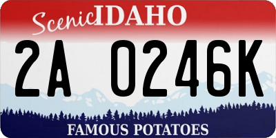 ID license plate 2A0246K