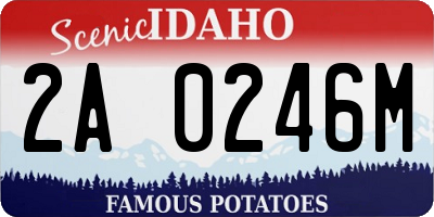 ID license plate 2A0246M