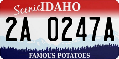 ID license plate 2A0247A