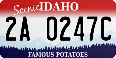 ID license plate 2A0247C
