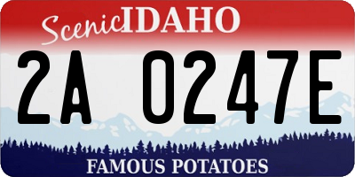 ID license plate 2A0247E