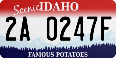 ID license plate 2A0247F