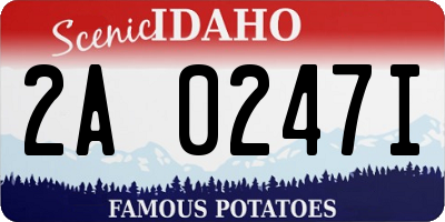 ID license plate 2A0247I