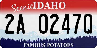 ID license plate 2A0247Q
