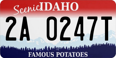 ID license plate 2A0247T