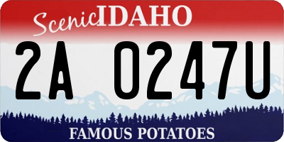 ID license plate 2A0247U