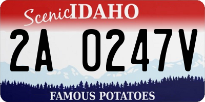 ID license plate 2A0247V