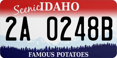 ID license plate 2A0248B