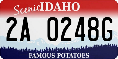 ID license plate 2A0248G