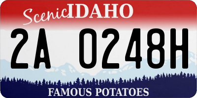 ID license plate 2A0248H