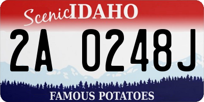 ID license plate 2A0248J