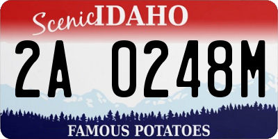 ID license plate 2A0248M