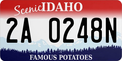 ID license plate 2A0248N
