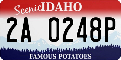 ID license plate 2A0248P