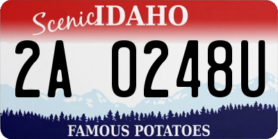 ID license plate 2A0248U