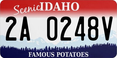 ID license plate 2A0248V