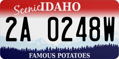 ID license plate 2A0248W