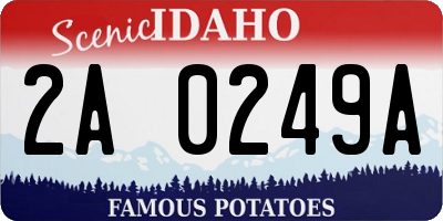 ID license plate 2A0249A
