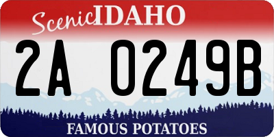 ID license plate 2A0249B