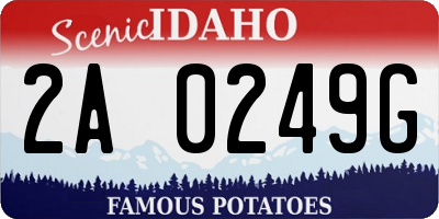 ID license plate 2A0249G