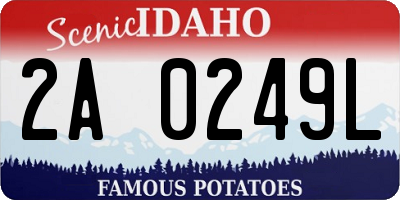 ID license plate 2A0249L
